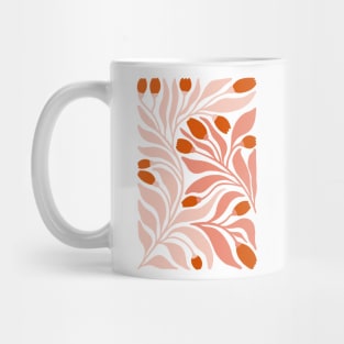 Terra Peach Abstract Florals Mug